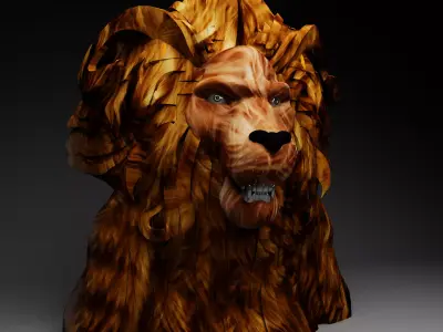 Leon head 3D model
