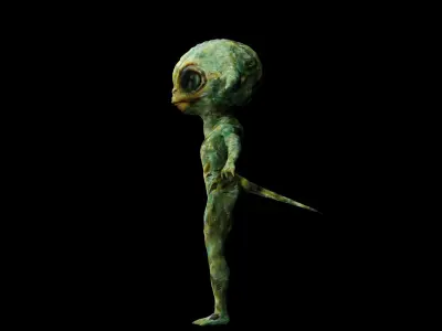 Rigged Alien Character - Fretzo 3D model