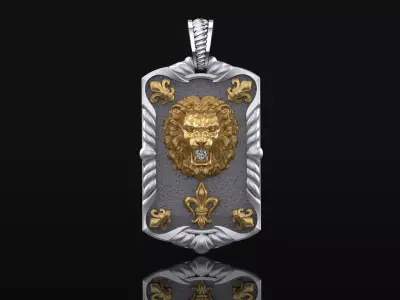 Pendant with Lion  3D print model