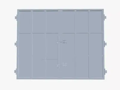 Mining Gate Low-poly 3D model