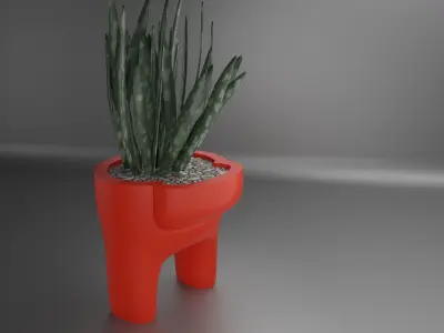 among us plant pot 40  3D print model