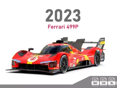 Ferrari 499P 2023 3D model