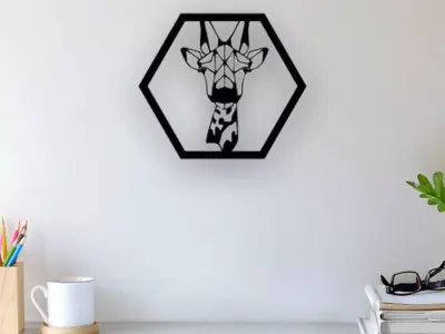 Giraffe Wall Art 3D print model
