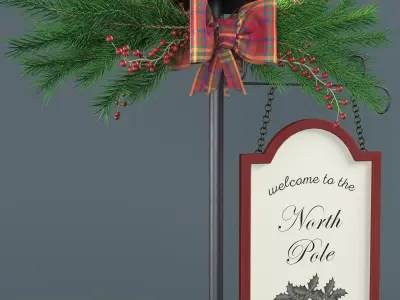 Floor Christmas lamp 3D model