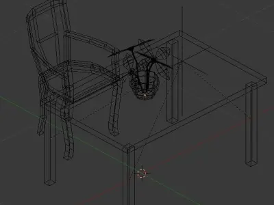 Cartoon Desck Free 3D model