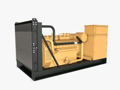 Yellow Generator 3D model