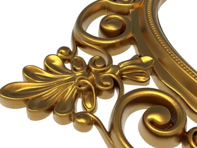 carved frame 3D model 9