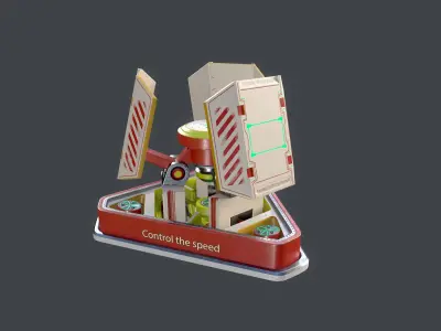 Trap04 Low-poly 3D model