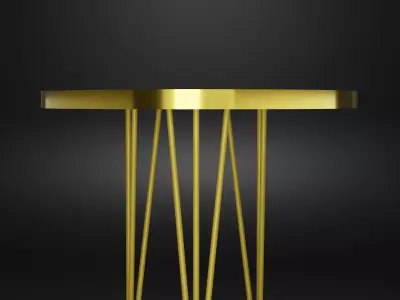 Modern Black Marble Coffee Table with 3D Model Low-poly 3D model