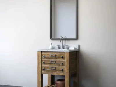 MERCANTILE POWDER WASHSTAND 3D model