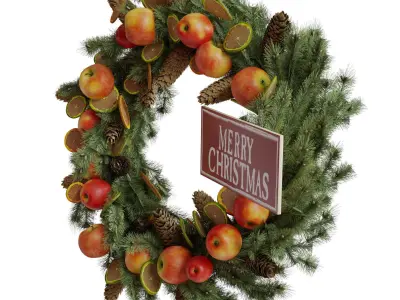 Christmas wreath 2 3D model