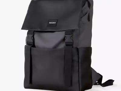 Backpack Rooh Grey Low-poly 3D model