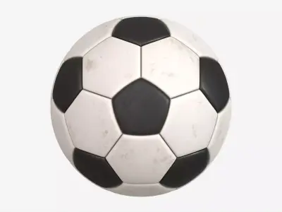 Soccer Ball 03 Dirty 3D model
