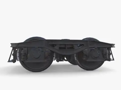Train car bogie v2 3D model