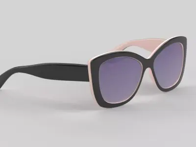 Gloss Eyewear Glasses Low-poly 3D model