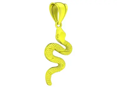 Elegant Snake Pendant Jewelry 3D Model  4572 3D print model