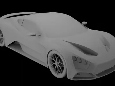 2009 Zenvo St1 High Detail Sports Car 3D Model Clean Topology  3D model
