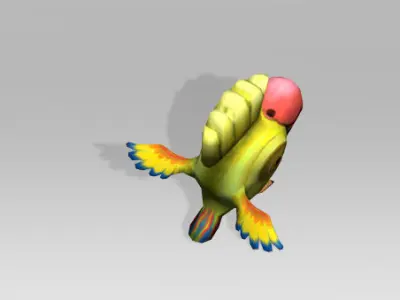 Low Poly Parrot Free low-poly 3D model