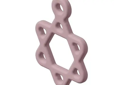 Plastic Graceful Pendant Toy 3D model