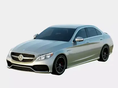 Mercedes-AMG C63 S 2018 Sedan Low-poly 3D model