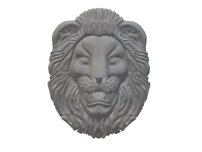 Lion Head pendant 3dm stl obj  3D print model