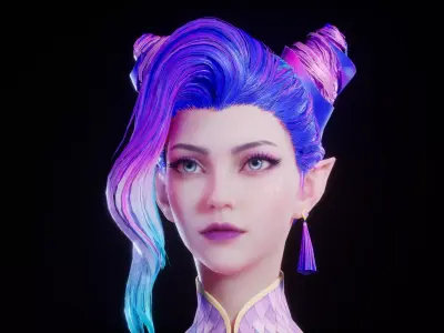 SNAKE GIRL 3D MODEL Low-poly 3D model