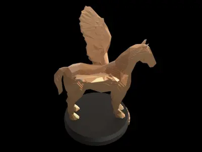 Parametric Pegasus Low-poly 3D model
