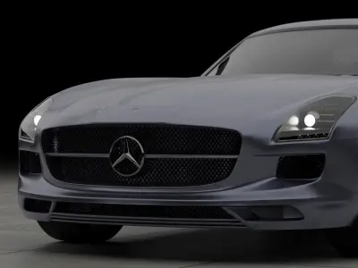 Mercedes SLS AMG conertible roadster 3D model