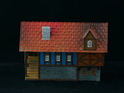 Medieval House 31 3D print model 3D model