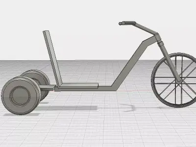 Simple Drift Trike No Motor 3D print model