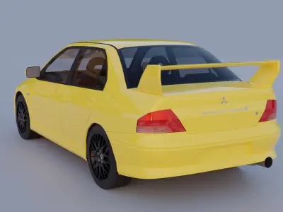 Mitsubishi Lancer Evolution 7 Low-poly 3D model