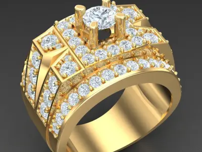 Luxury Men Rings Designs 4MR068 3D print model