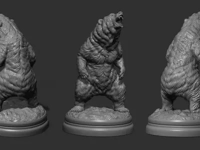 Bear in the rack 3D print model