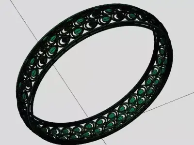 1316 Symphony of Drops Bangle 19gm 3D print model