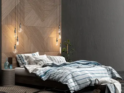 H and M bedroom set 3D model