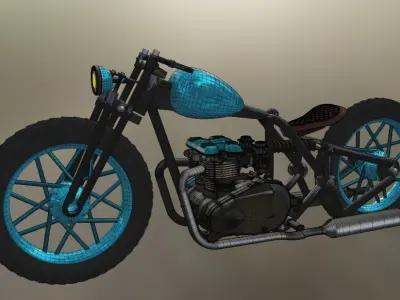 1 to 24 Scale custom Motorcycle 3D print model