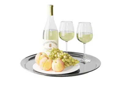 White Wine BLENDER 3D Model Cycles 3D model