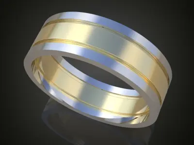 Ring 3D model 0110 printable model4 Free 3D print model