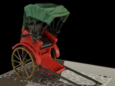  Chinese rickshaw   3D model