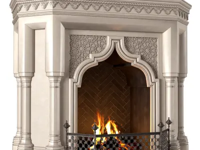 Arabic Fireplace oriental style 3D model