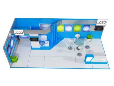 Booth Exhibition Stand a26 3D model
