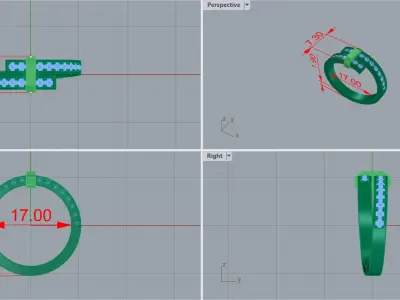 Tiffany Ring 002 3d Model 3D print model