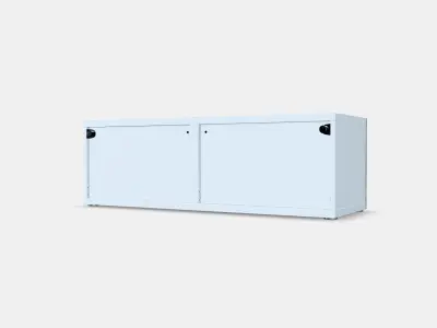 BESTA Shelf unit with doors 23 Low-poly 3D model