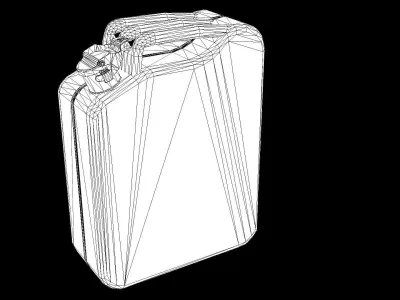 Jerry Can PBR Low-poly 3D model