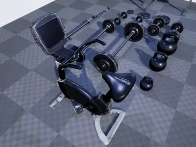 Gym Props Pack Low-poly 3D model