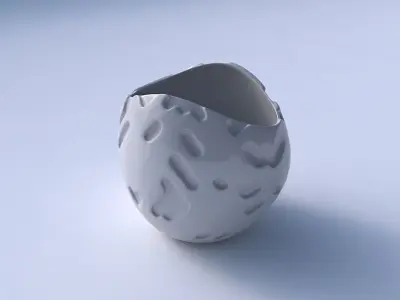 Bowl compressed 3 with cavities smooth 3D print model