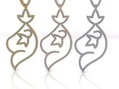 free jewelry pendant  Free 3D print model get