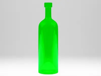 Colorful Glass Bottles Low-poly 3D model