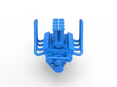 Engine V8 for Supermodified race car Version 2 Scale 1 to 25 3D print model