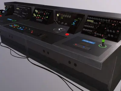 Keycard Console Low-poly 3D model